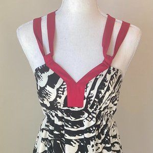 Express Maxi Dress - Small - Black/White Print